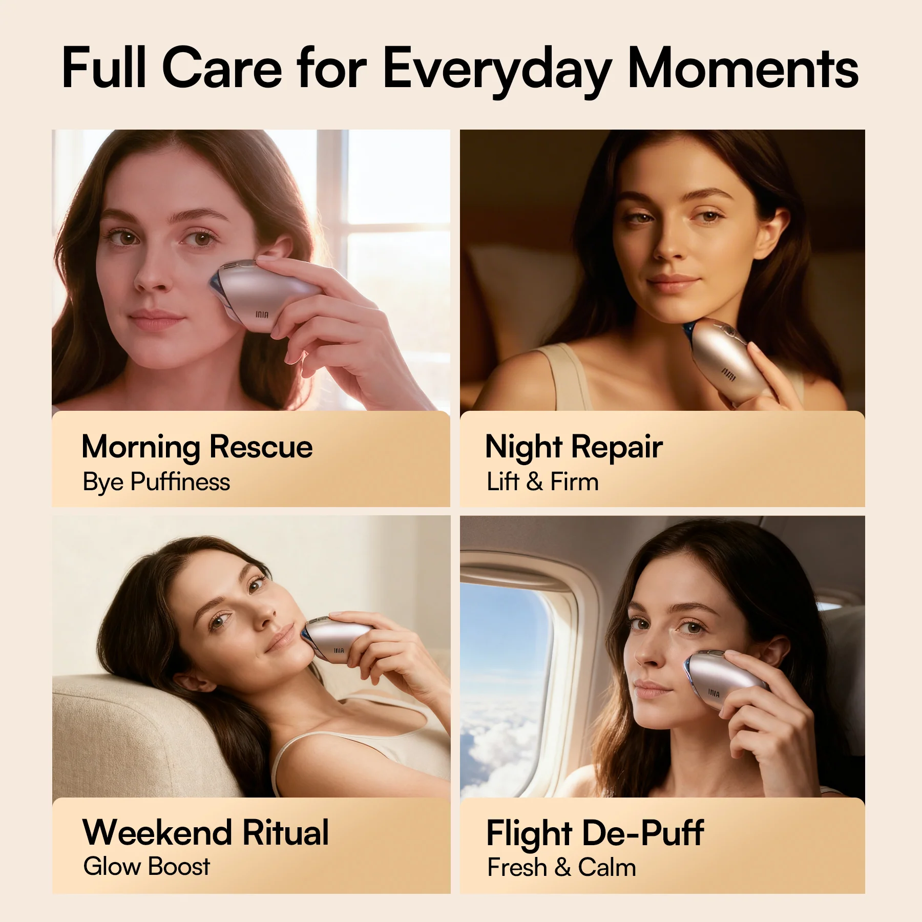 INIA GLACE Dispositivo Facial 7 en 1 de Microcorriente Gua Sha - Image 9