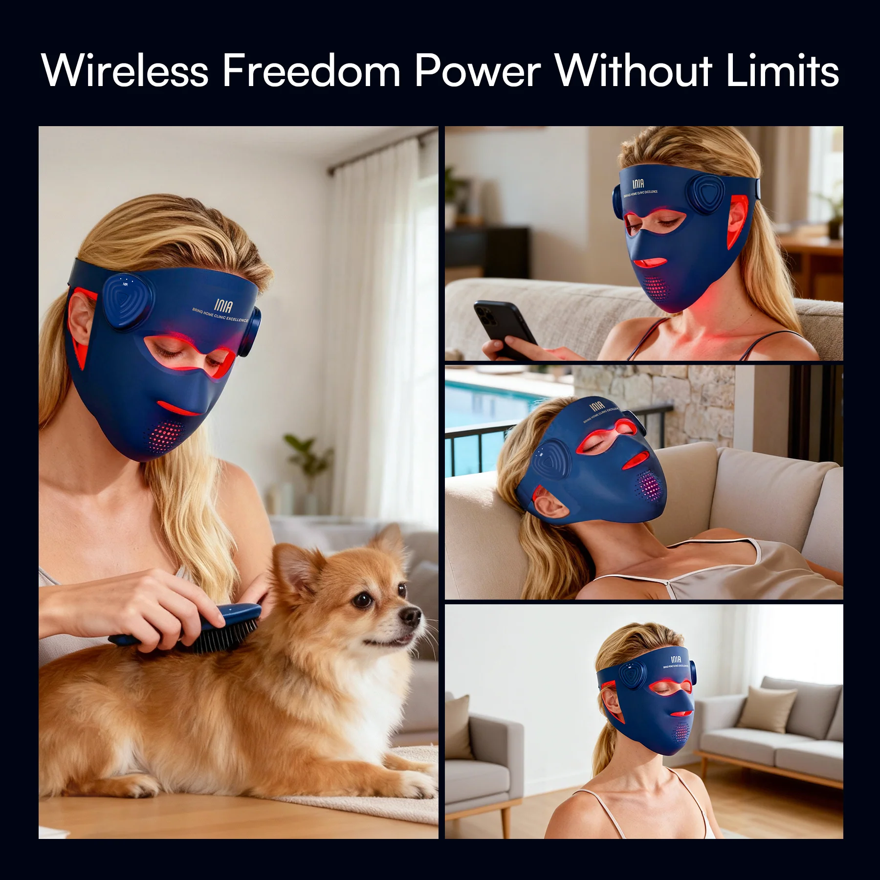 INIA GLOW 4D 940nm Dual NIR Wireless LED Mask - Image 11