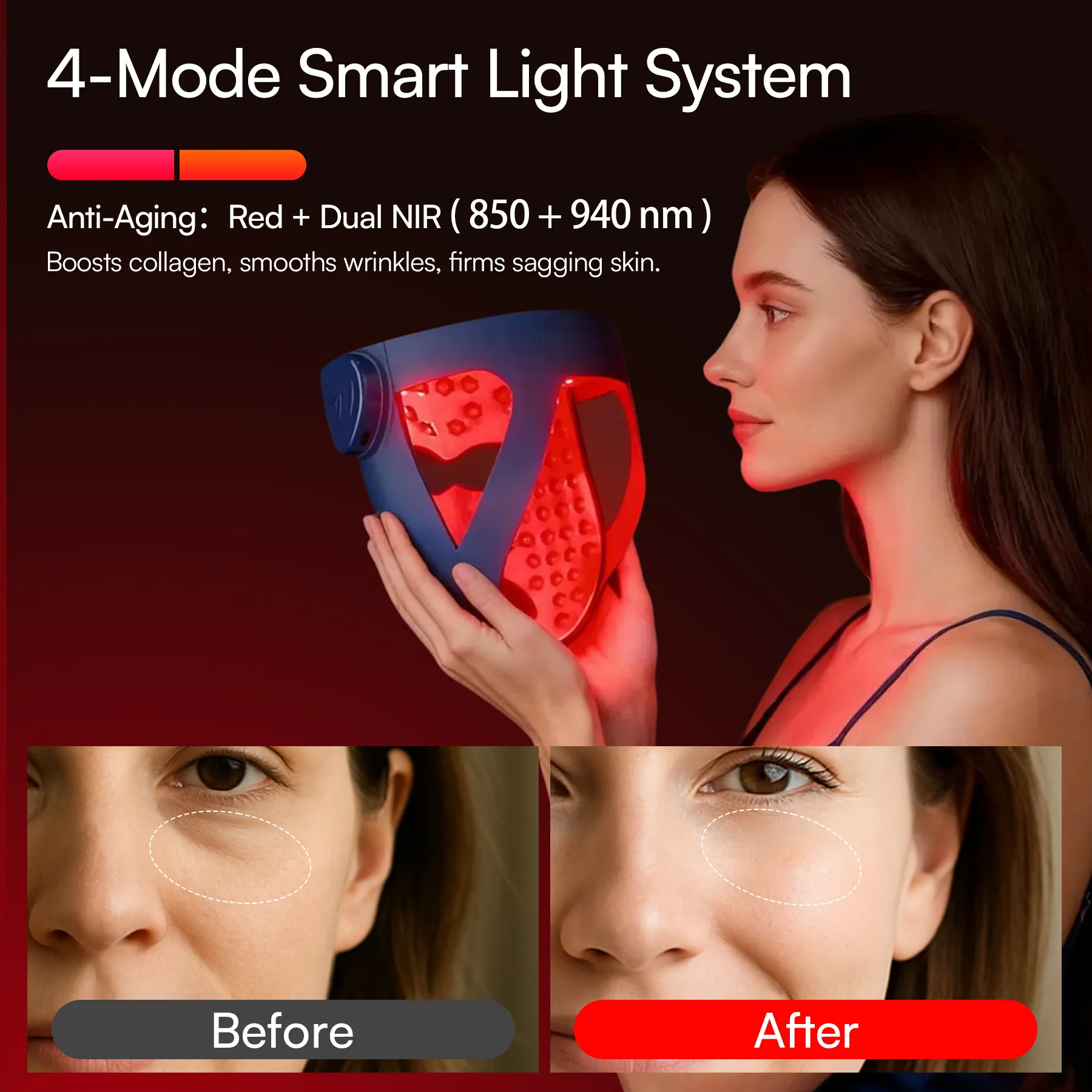 INIA GLOW 4D 940nm Dual NIR Wireless LED Mask - Image 4