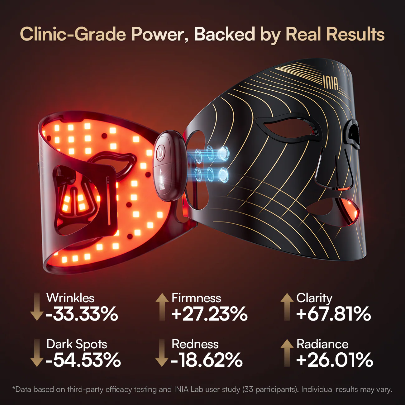 INIA GLOW Wireless Red Light Therapy Mask FDA-Cleared - Image 3
