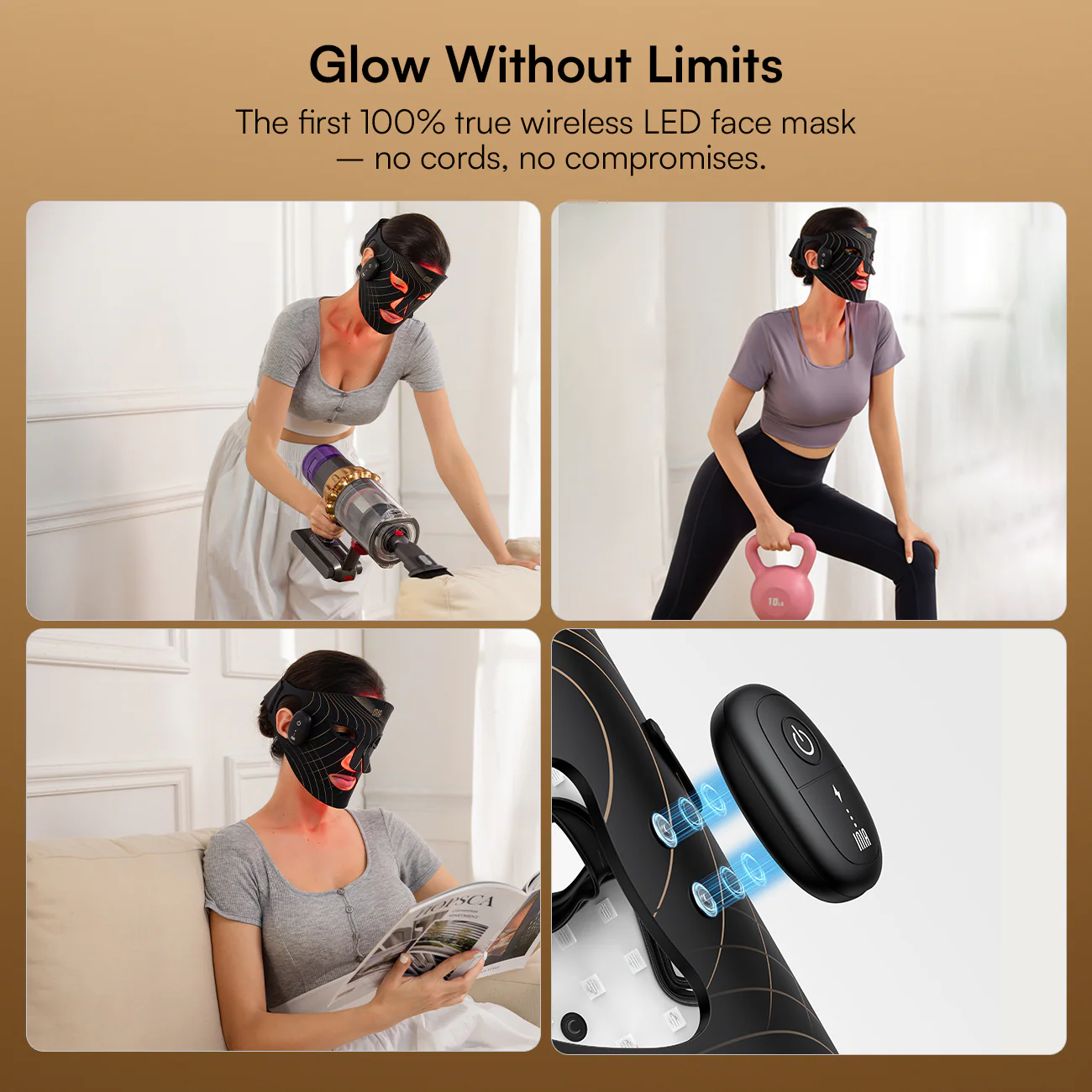 INIA GLOW Wireless Red Light Therapy Mask FDA-Cleared - Image 11